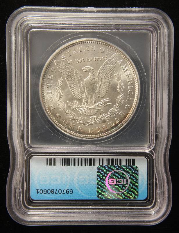 1885 MORGAN SILVER DOLLAR MS63 ICG