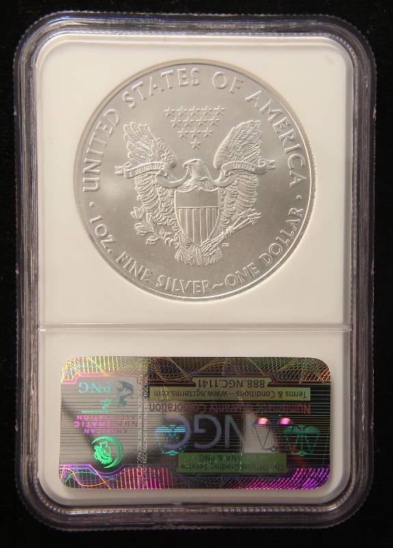 2009 AMERICAN SILVER EAGLE 1 TROY OZ. .999 FINE SILVER MS69 NGC