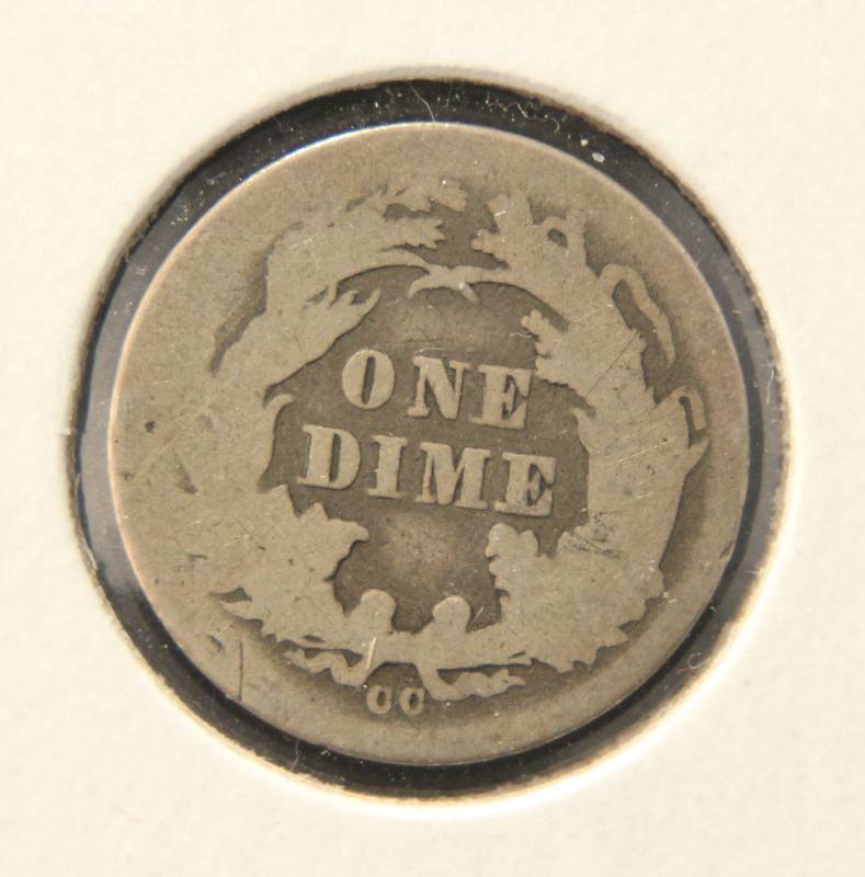 1877-CC CARSON CITY SEATED LIBERTY DIME
