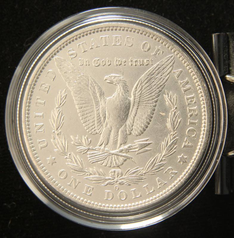 1904-O MORGAN SILVER DOLLAR IN AIRTITE HOLDER