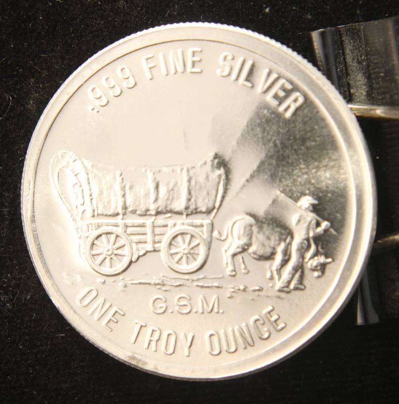 1 TROY OZ. .999 FINE SILVER PROSPECTOR GOLDEN STATE MINT