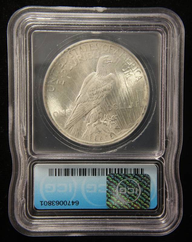 1924 PEACE SILVER DOLLAR MS64 PLUS ICG