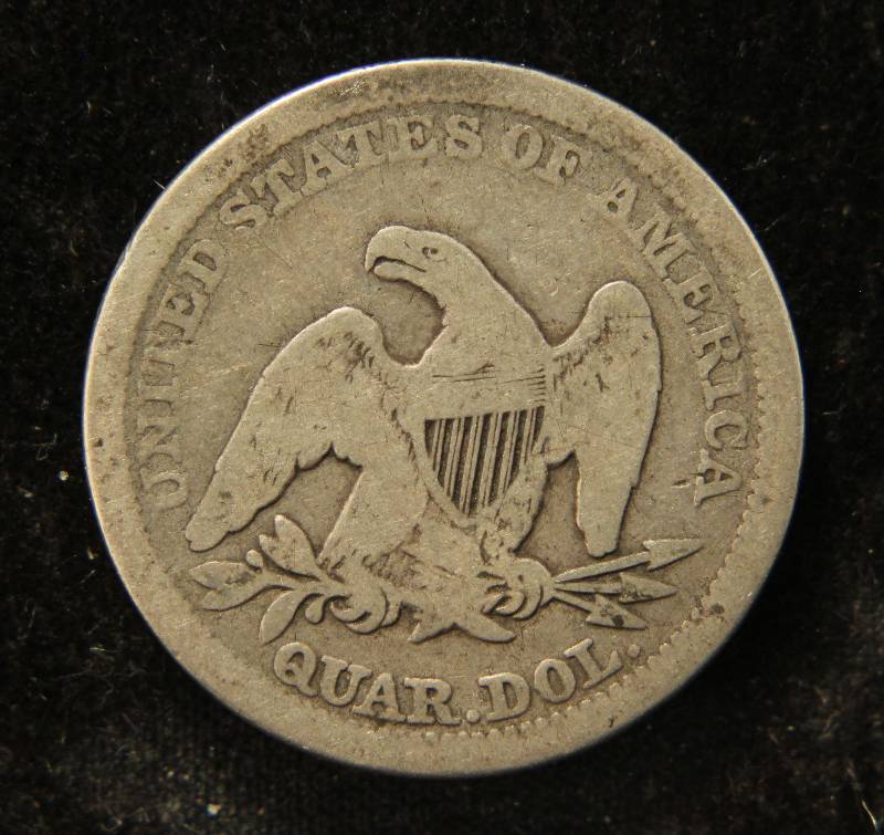 1857 SEATED LIBERTY SILVER QUARTER