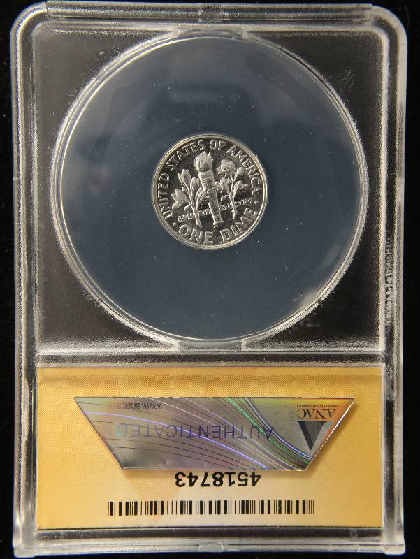 1960 PROOF ROOSEVELT SILVER DIME PF67 ANACS