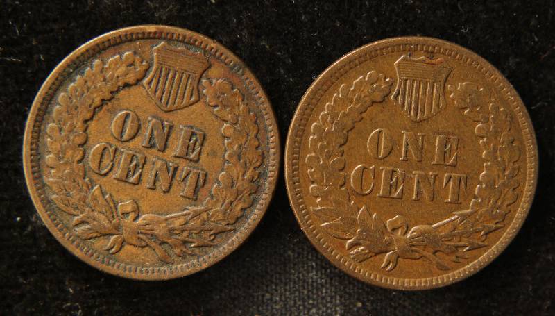 2 INDIAN HEAD CENTS 1897 XF & 1906 FINE