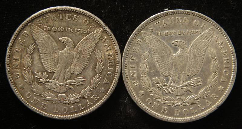 2 MORGAN SILVER DOLLARS 1900 & 1900-O