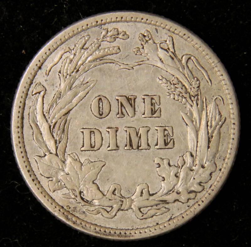 1914 US BARBER DIME XF