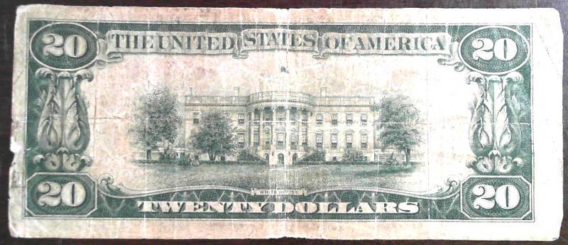 1929 $20 NATIONAL CURRENCY FEDERAL RESERVE BANK OF MINNEAPOLIS MN