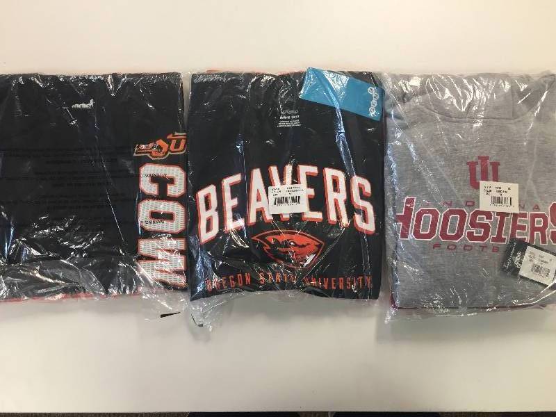 New Packaged Youth Medium NCAA Shirts Oklahoma State, Oregon State, Indiana