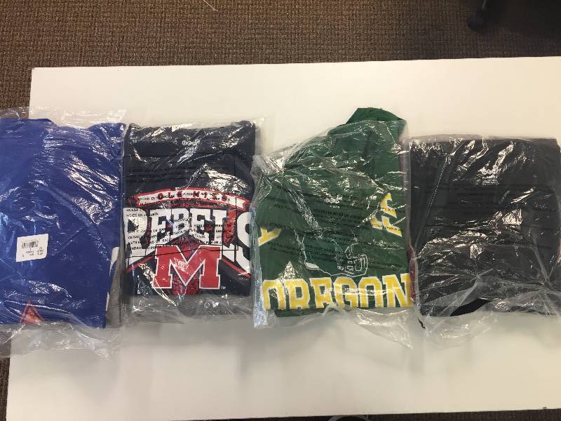 New Packaged Youth NCAA Shirts and Sweatshirts Florida, Ole Miss, Oregon, South Carolina