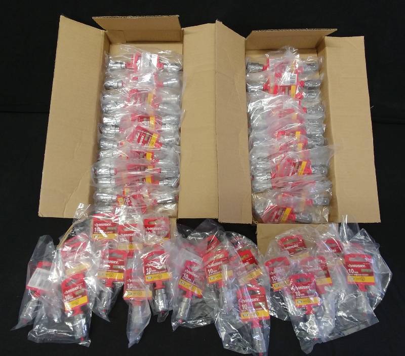 lot 2 image: H.D. Husky Tools,74 units, new in retail packaging. Est. Retail $517.26