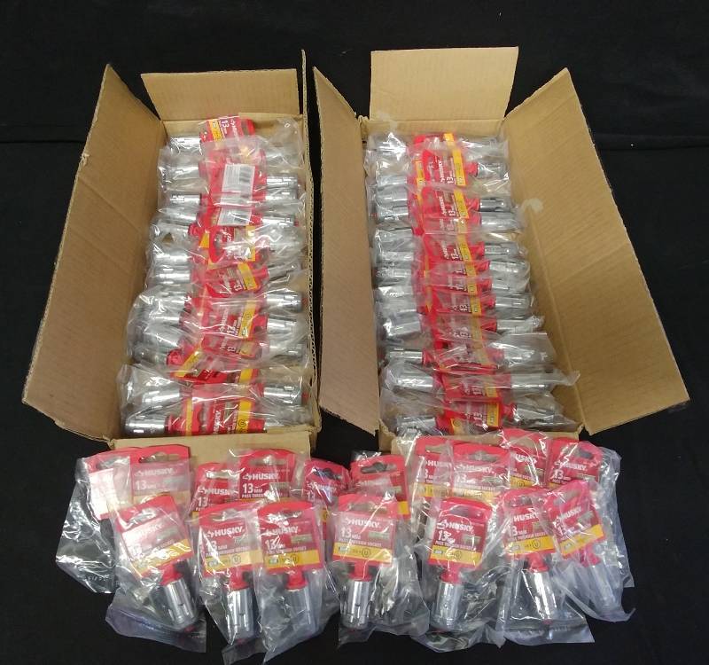 lot 3 image: H.D. Husky Tools,67 units, new in retail packaging. Est. Retail $401.33