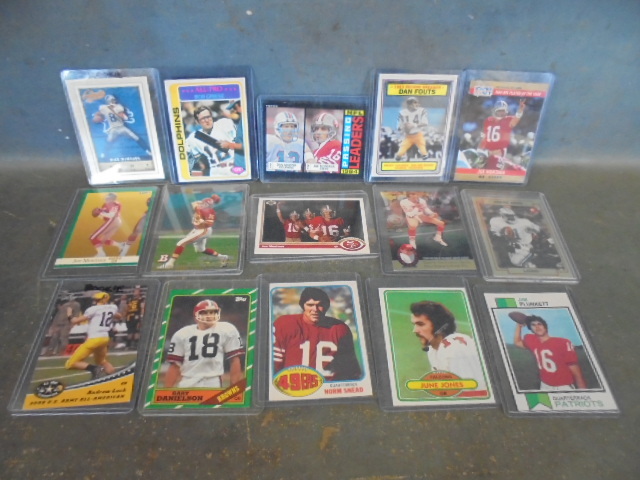 lot 49 image: Star Quarterback Football Cards, Some Vintage