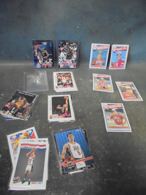 lot 15 image: Team USA Basketball Cards with Shaquille ONeal and Vintage Team USA Baseball Cards
