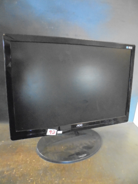 lot 92 image: AOC Computer Monitor 22 on Neoflex Adjustable Stand