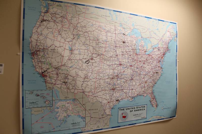 lot 372 image: U.S.A. Wall Map