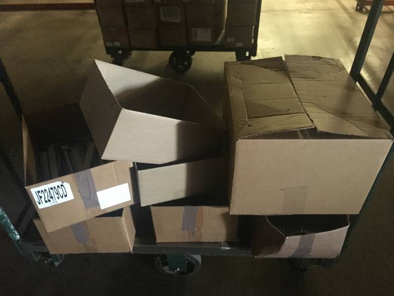 lot 5 image: ALL RETAIL HOOKS AND PEGS AND RETAIL DISPLAY PARTS IN BOXES AND ON CARTS AND SHELVES - 1 LOT - CARTS SOLD SEPARATELY