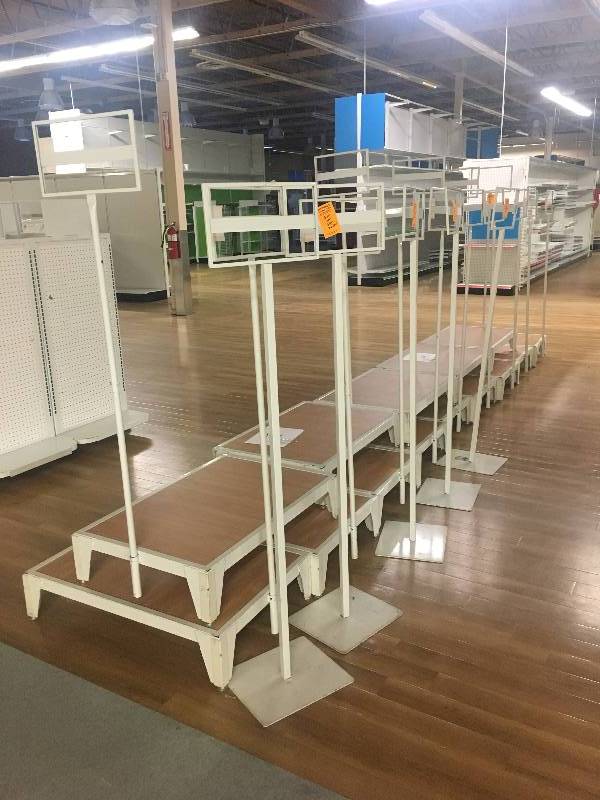 lot 45 image: 14 TOTAL RETAIL FIXTURES SIGN DISPLAYS YOU GET ALL 14