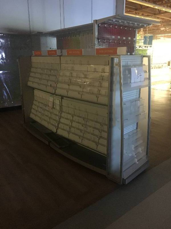 lot 57 image: LARGE RETAIL CARD DISPLAY RACK APPROX 8 LONG