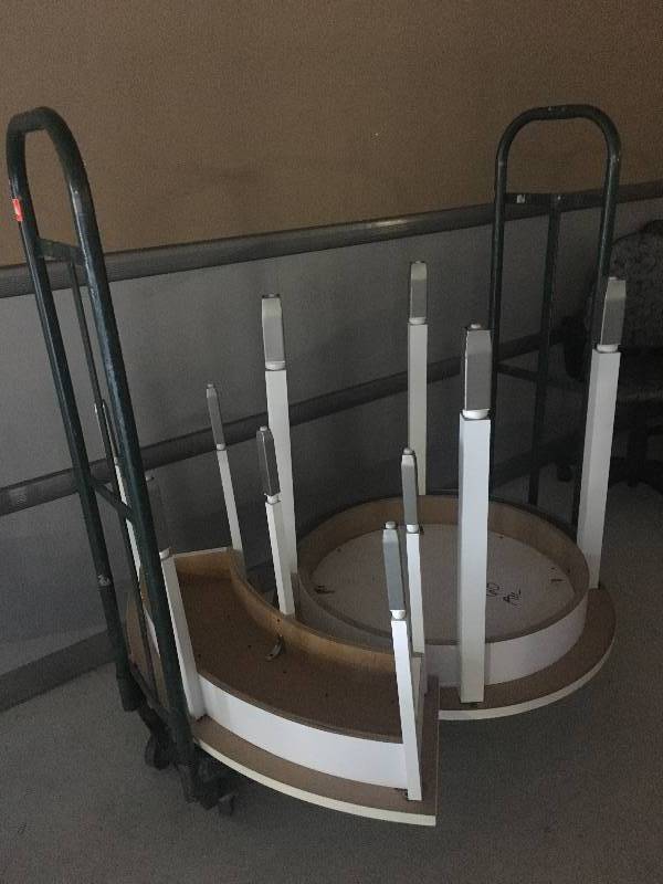 lot 60 image: TABLE CHAIRS - U BOAT CART - TABLES - CHARS - YOU GET IT ALL FRONT OF STORE ALONG WALL