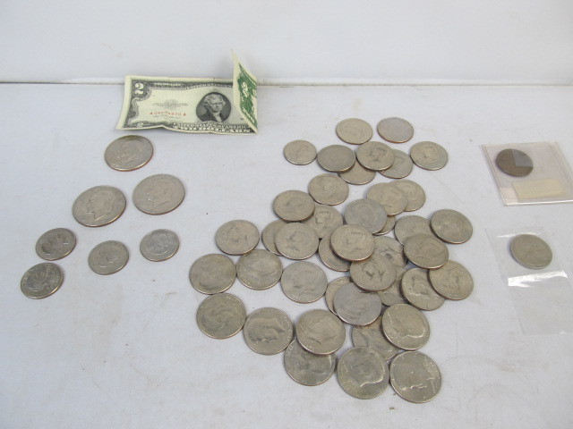 lot 57 image: Lot of Vintage Coins - Mostly Eisenhower Dollars - $50 Face Value
