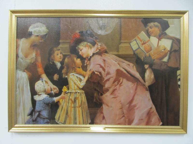lot 15 image: Welcome Home by Emile Pinchart Framed Print