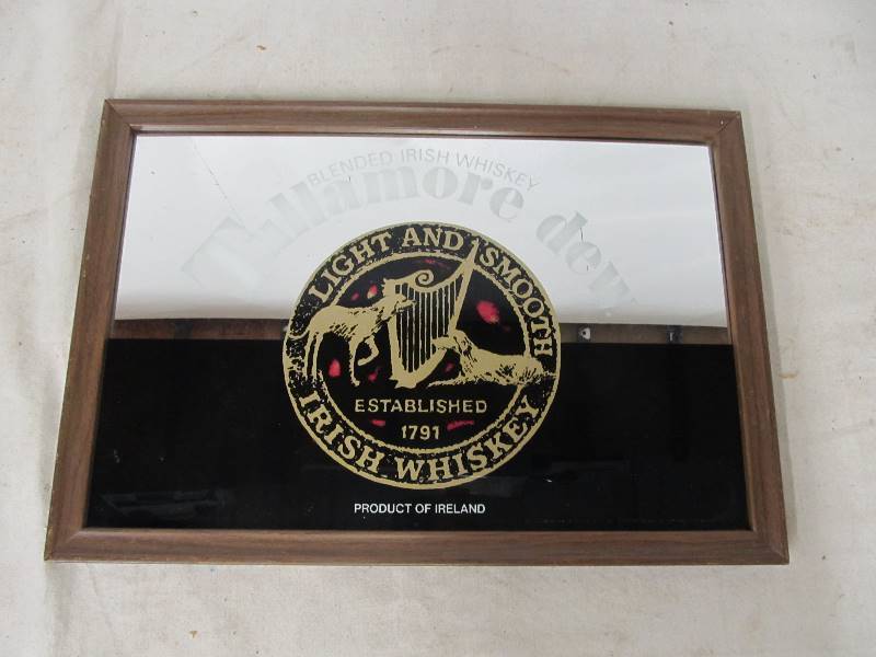 lot 34 image: TULLAMORE DEW Irish Whiskey Advertising Bar Mirror
