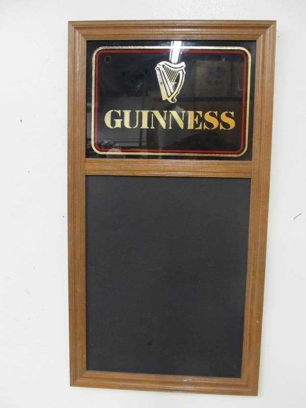 lot 35 image: GUINNESS Beer Advertising Chalkboard Sign