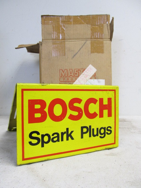 lot 116 image: Complete Vintage BOSCH Spark Plugs Advertising Store Display
