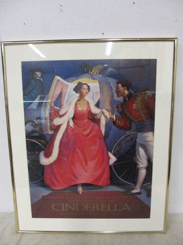 lot 68 image: Framed Cinderella Poster