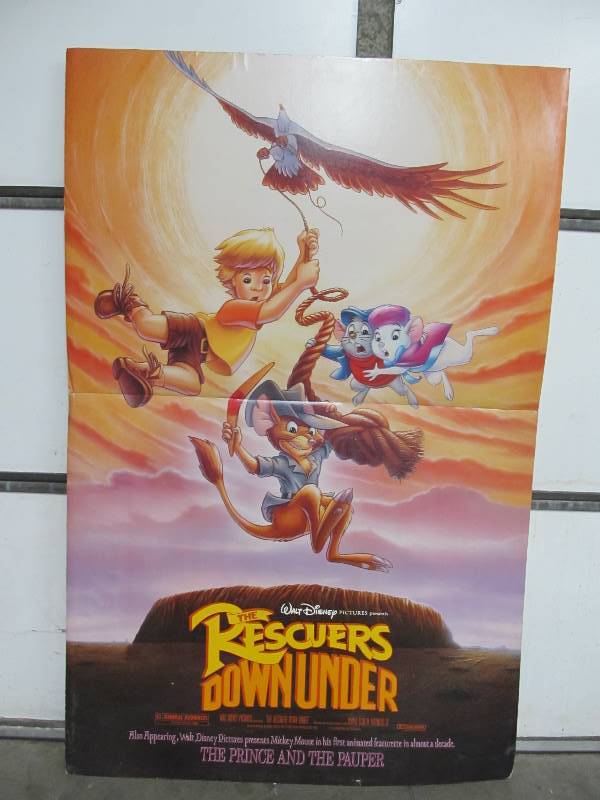 lot 69 image: Original 1990 RESCUERS DOWN UNDER Movie Theater Display Standee