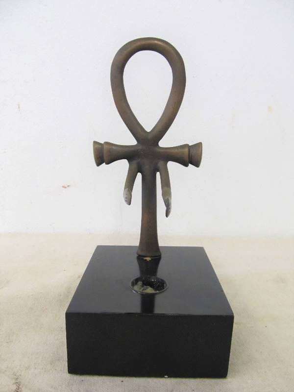 lot 81 image: Bronze ANKH Sculptural Candle Holder