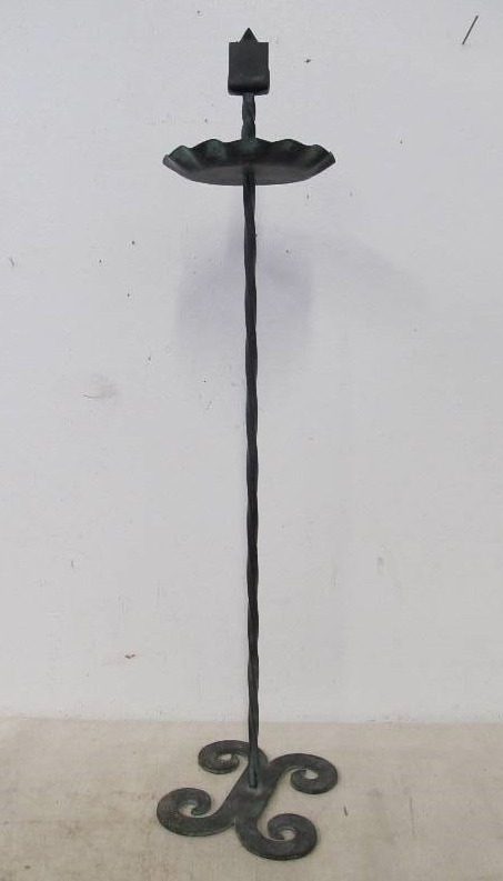 lot 92 image: Vintage Wrought Iron Swedish Smoking Stand