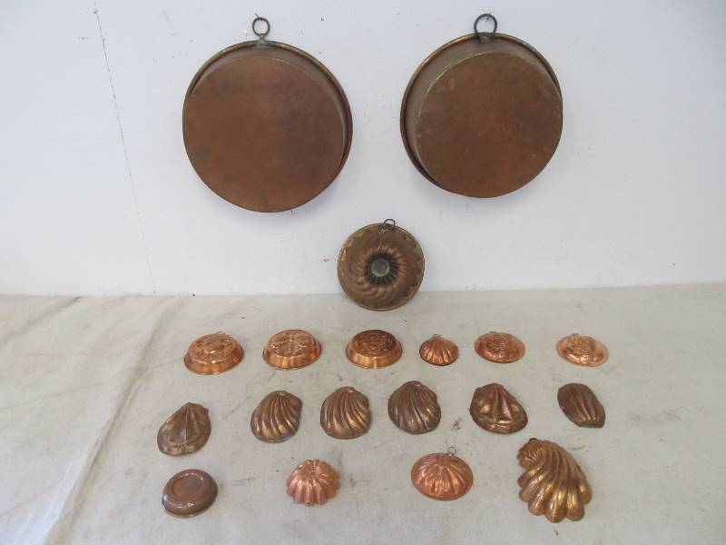 lot 99 image: Large Lot of Old Vintage Copper etc Molds