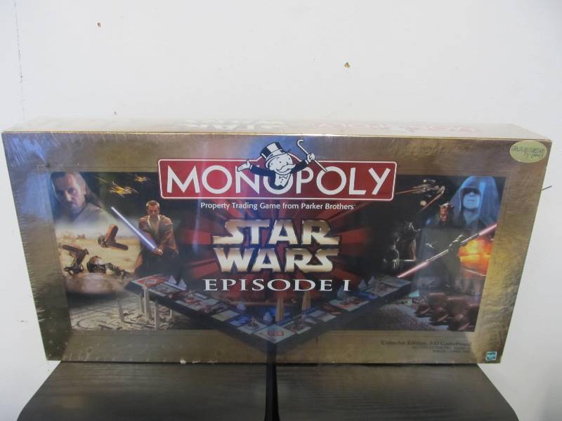 lot 100 image: NEW SEALED Star Wars Episode 1 Monopoly Game