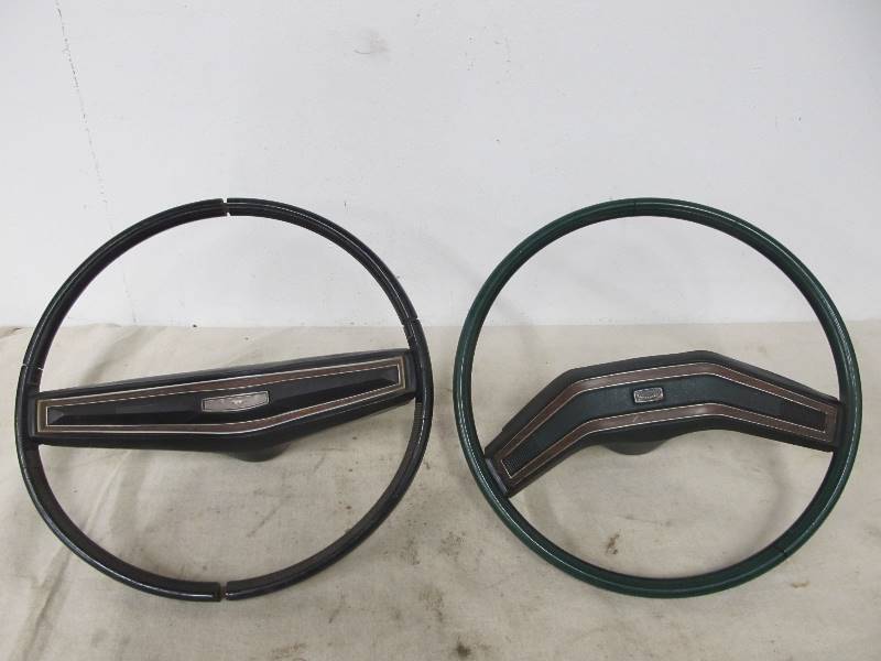 lot 106 image: 2 Vintage Car Steering Wheels - Including Ford Mustang