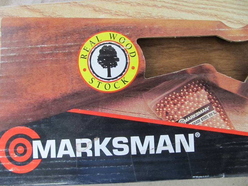 lot 137 image: Mint In Box Marksman Plainsman BB Air Rifle - Real Wood Stock