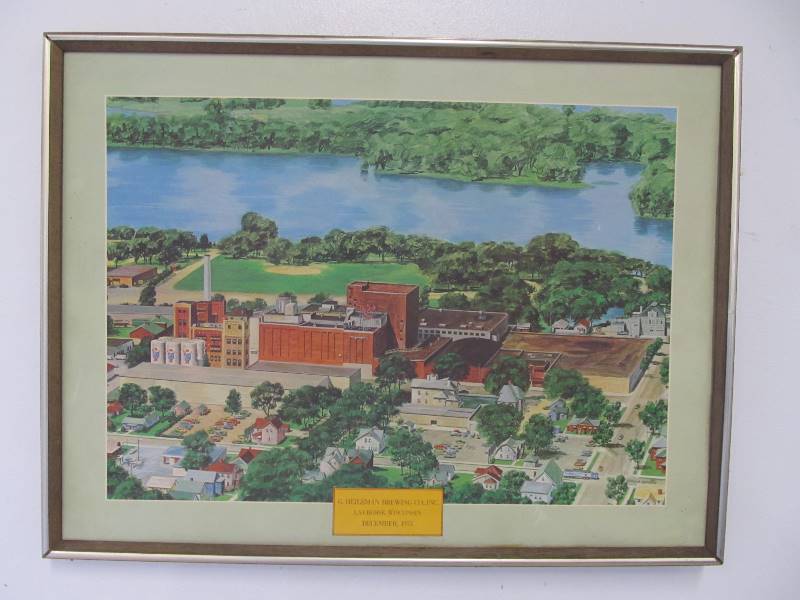 lot 143 image: Framed Vintage 1975 HEILEMAN BREWING CO. Advertising Brewery Print