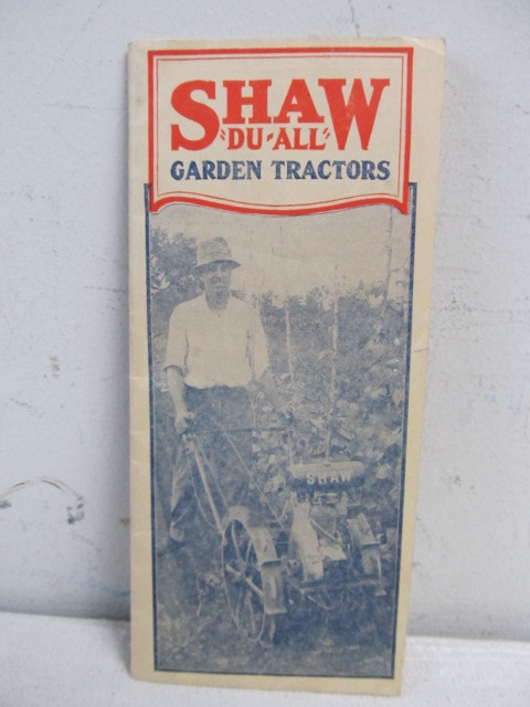 lot 156 image: Antique SHAW DU-ALL Garden Tractors Advertising Booklet Catalog