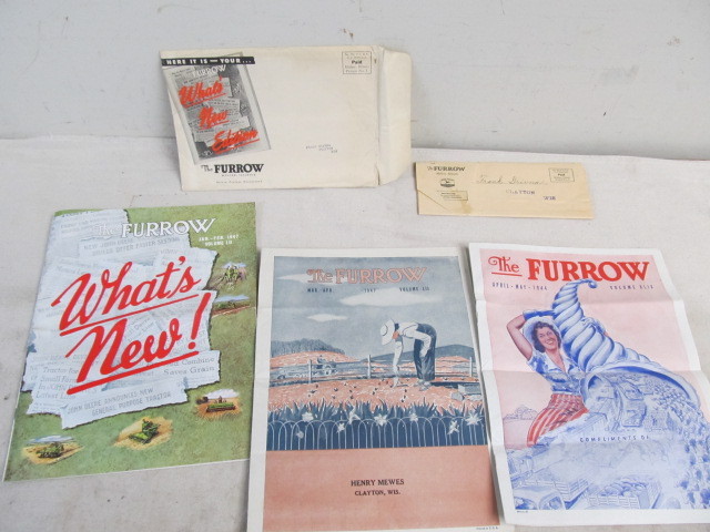 lot 158 image: Old Vintage 1940s JOHN DEERE The Furrow Advertising Lot
