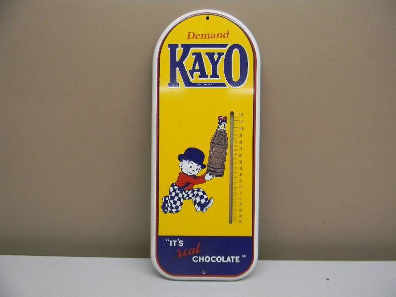 lot 22 image: KAYO METAL SIGNTHERMOMETER - SEE PICTURES