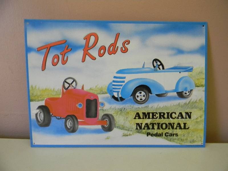 lot 36 image: TOT ROD METAL SIGN - APPROX 16 BY 12 - SEE PICTURES