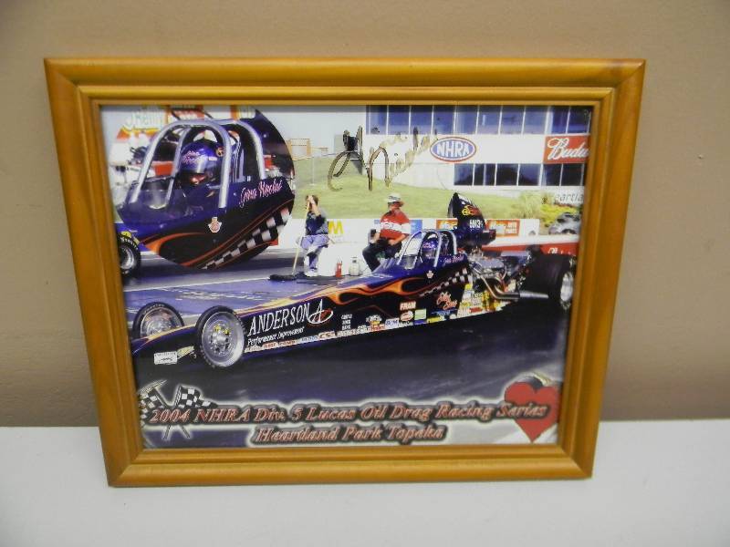 lot 44 image: DRAG RACING SIGNEDAUTOGRAPHED FRAMED 8 BY 10 PHOTO - GINA NICOLAI - 2005 NHRA - SEE PICTURES