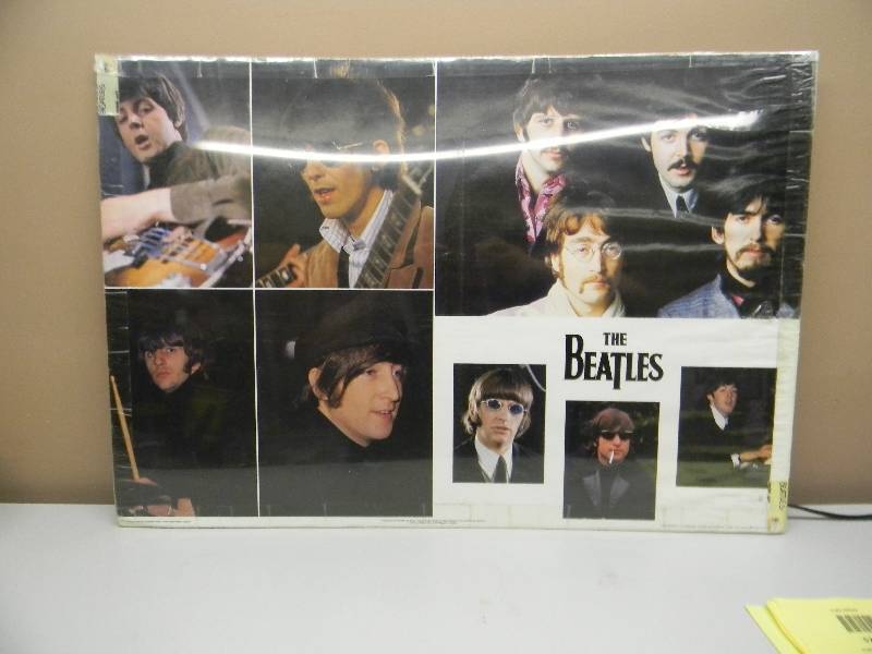 lot 62 image: VINTAGE LARGE BEATLES POSTER - APPROX 24 BY 36 - SEE PICTURES