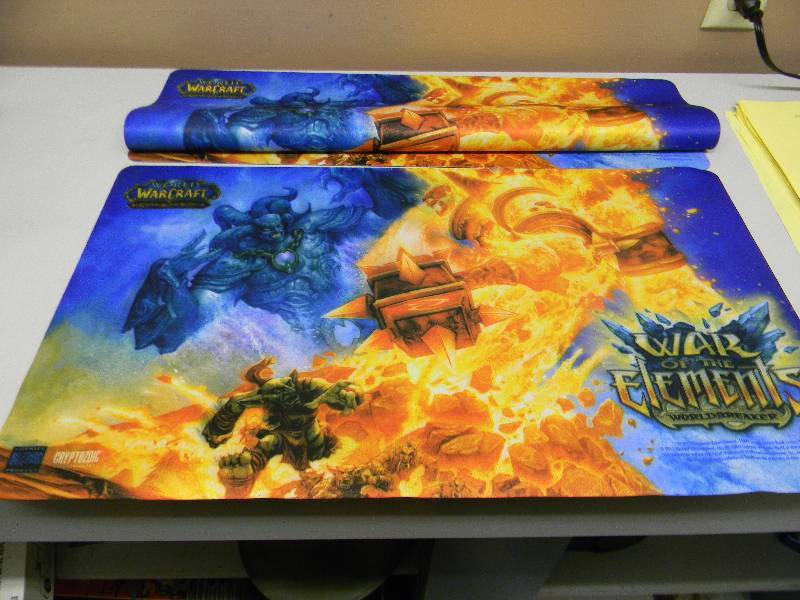 lot 82 image: 2 WORLD OF WARCRAFT PLAYING CARD GAME MATS - SEE PICTURES