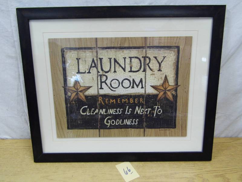 lot 66 image: Laundry Room Sign