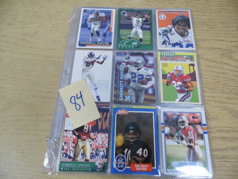 lot 84 image: Lot of 6 Pages of Sports Cards