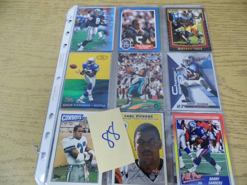 lot 88 image: Lot of 6 Pages of Sports Cards