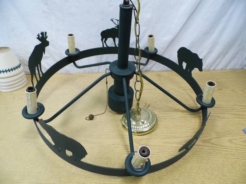 lot 91 image: Metal Wilderness Chandelier