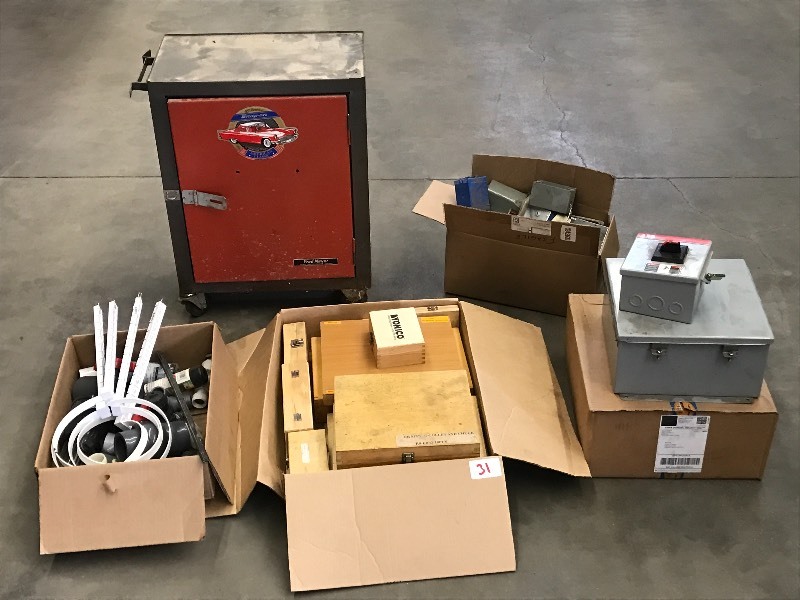 lot 31 image: Lot Of Assorted Steel Toolbox, Box...